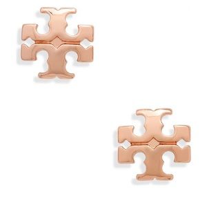 Tory Burch Rose Gold Kira Stud Earrings